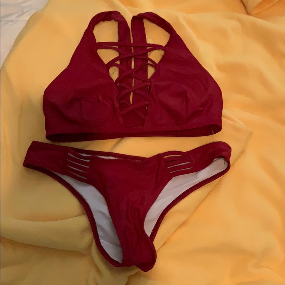 Maroon bikini